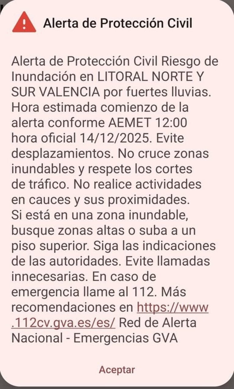 Alerta Gevaarlijke Regenval en Noodmaatregelen in Valencia en Castellón
