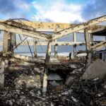 Verwoest gebouw in Gaza door Israëlische aanval na wapenstilstand